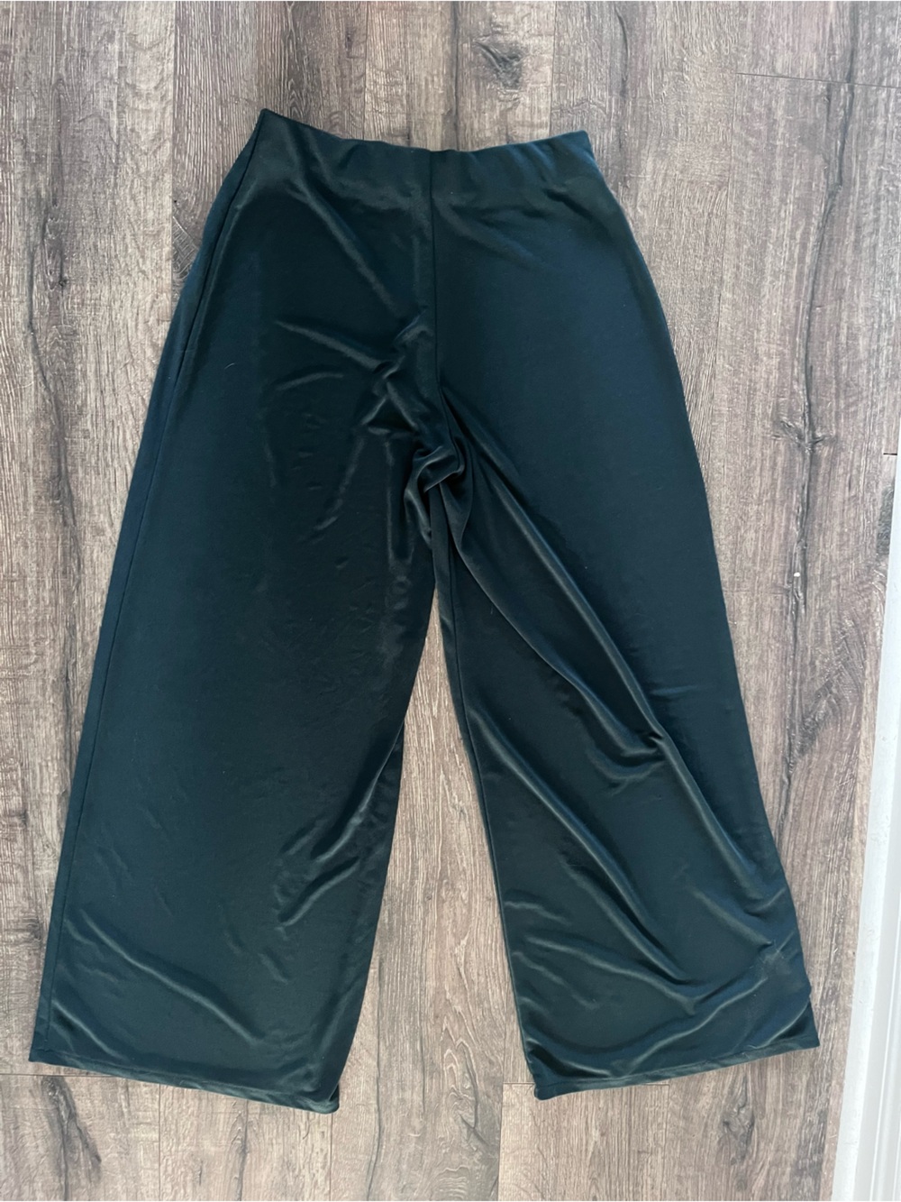 Zara Black Wide-Leg Stretch Palazzo Pants